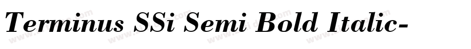 Terminus SSi Semi Bold Italic字体转换